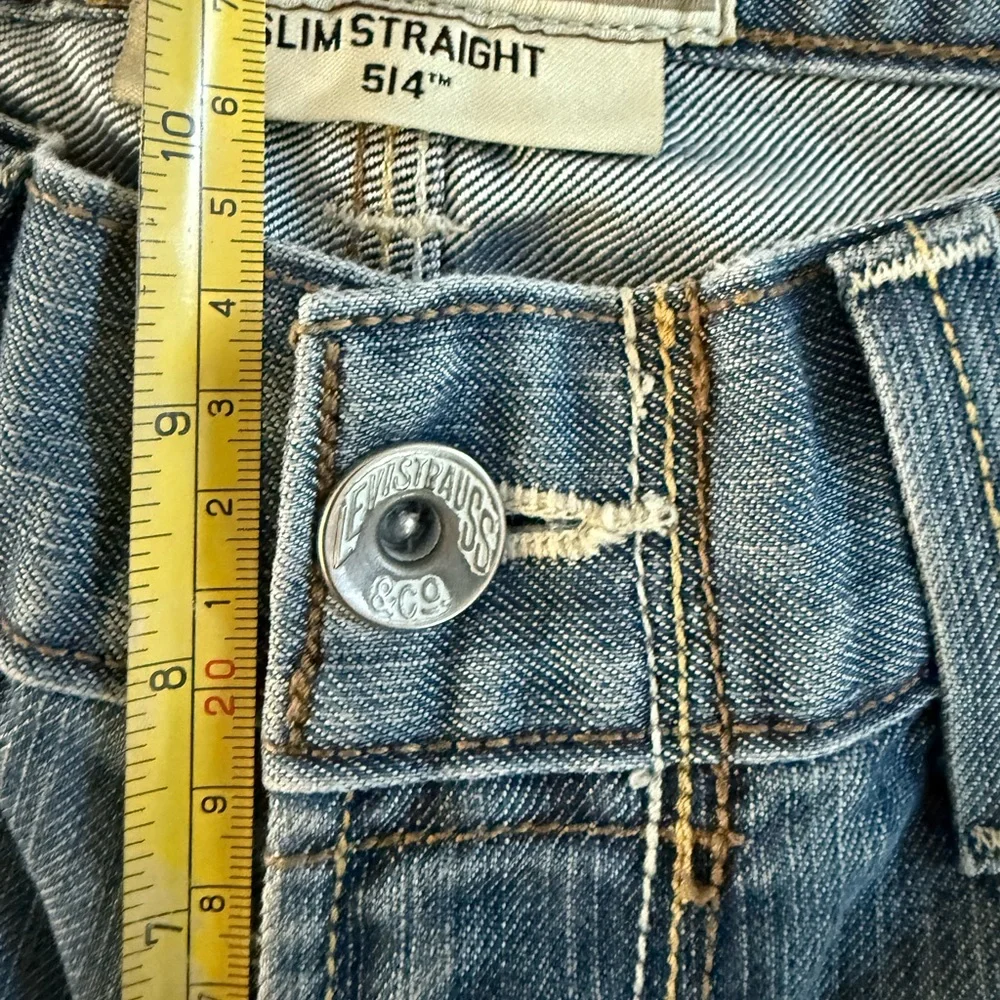 Levi’s 514 Jeans Mens 31‎ x 32 Blue Slim Straight Flap Pocket Denim